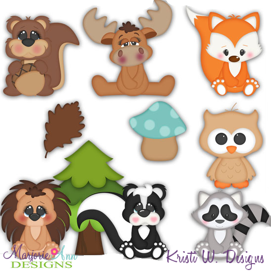 Woodland Babies SVG Cutting Files Includes Clipart - Click Image to Close